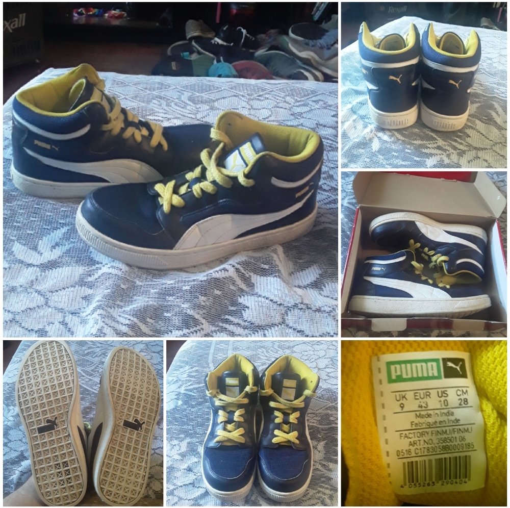 Puma Mens Size 10 High-Top Sneaker Shoes